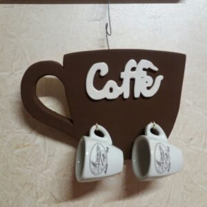Scritta personalizzata caffe' , porta tazzine