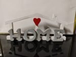Scritta home in legno personalizzata, realizzata al traforo
