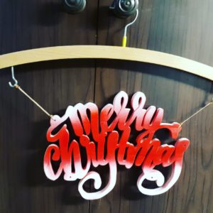Scritta Merry Christmas in Legno