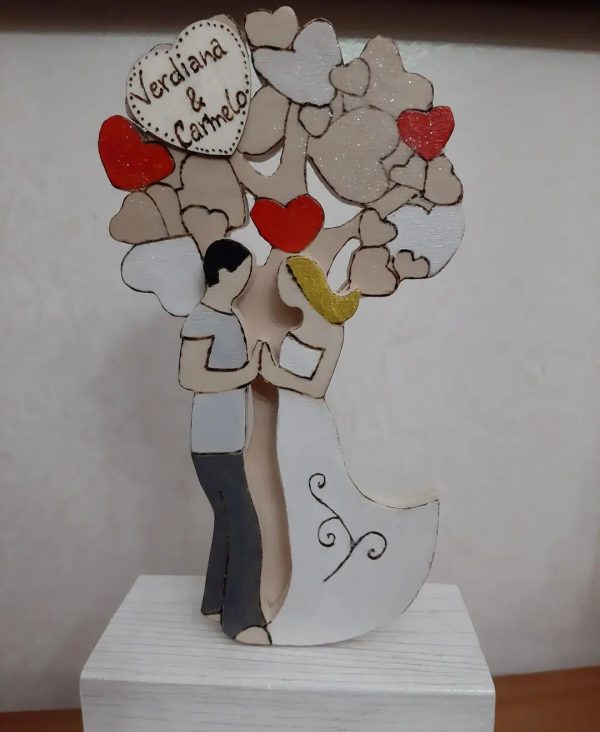 albero della vita con sposini innamorati